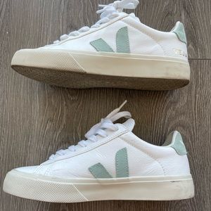 Veja Campo Sneaker - White/Teal - Size 36